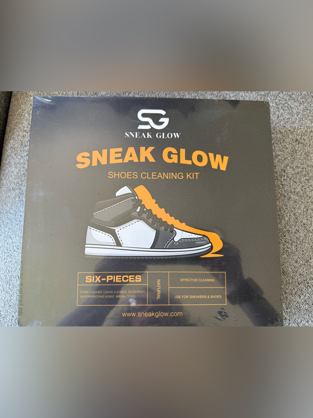 Men's Shoe Cleaning Kit - Black & Orange